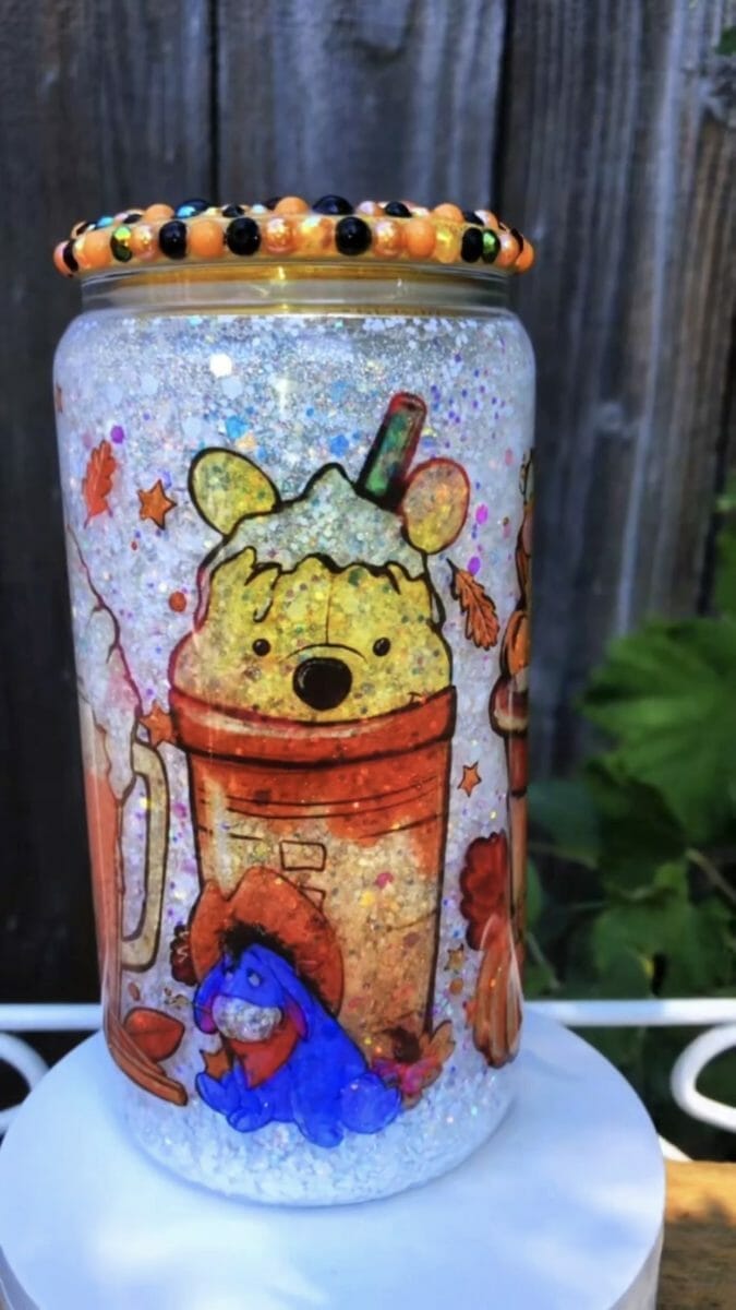 Winnie The Pooh Glass Snow Globe Cup HomeyHome Decor