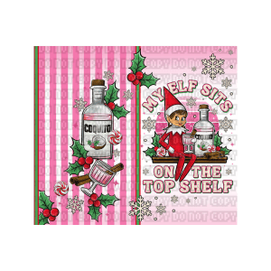 Female Elf Coquito Tumbler Wrap
