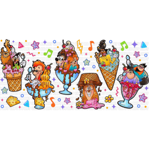 Goofy- Ice Cream Libbey Wrap